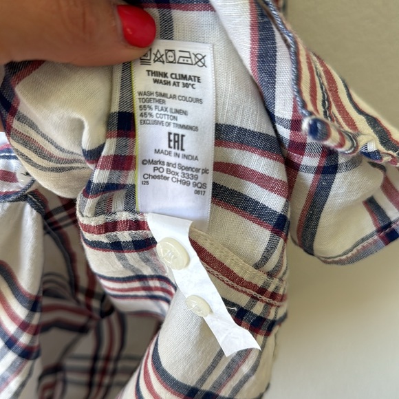 M&S Collection Linen Button Front Shirt Size XL - Picture 3 of 5